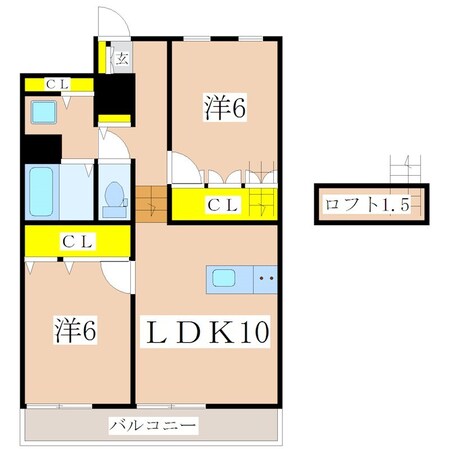 笹貫駅 徒歩11分 1階の物件間取画像